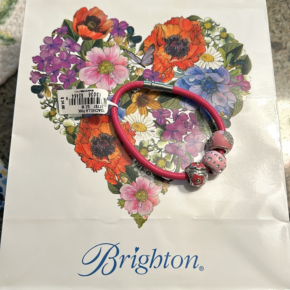 NWT BRIGHTON Pink Magnetic Charm Bracelet/Holder